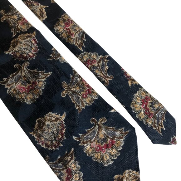 Robert Talbott Best Of Class Nordstrom Silk Tie Navy Paisley Mens Necktie Office - Picture 1 of 7